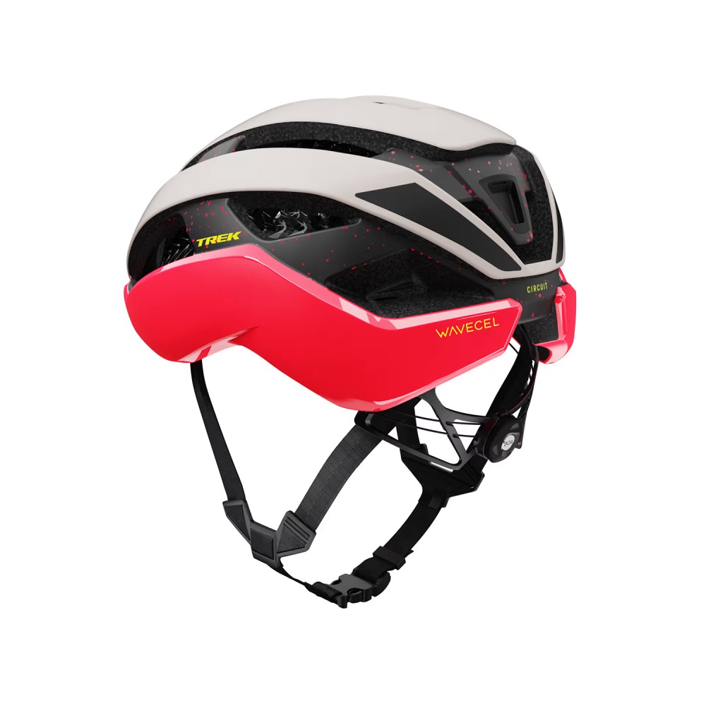 Casco Trek Circuit Wavecel Era White/Radioactive Coral
