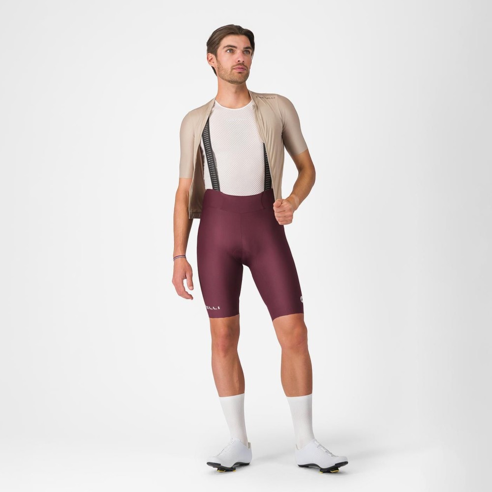 Culotte Corto Castelli Espresso 2 Hombre Burdeos