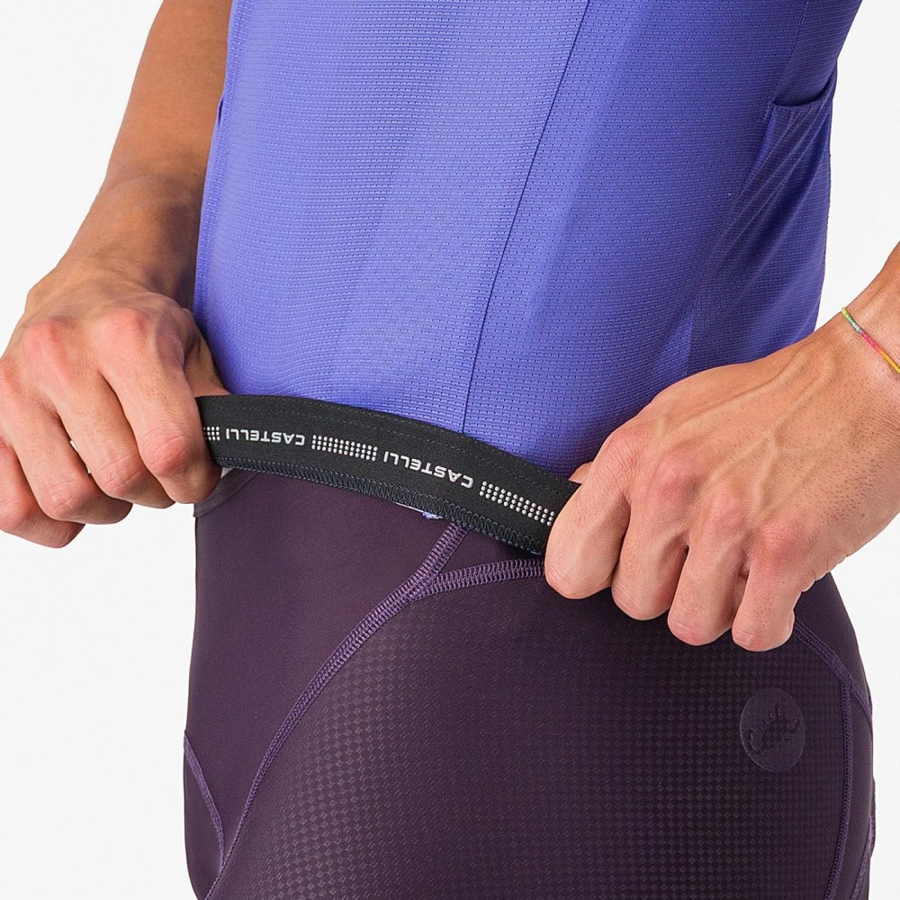 Maillot Corto Castelli Drittone Logo Ultravioleta/Rosa Giro