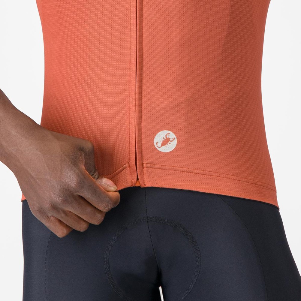 Maillot Corto Castelli Entrata Apex Hombre Rj Paprika/Plt Moon