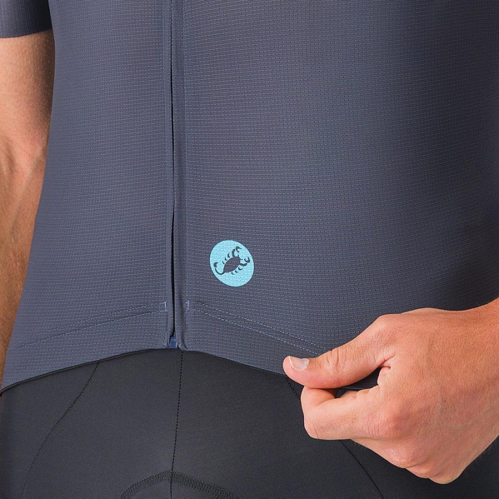 Maillot Corto Castelli Entrata Apex Hombre Az Twilight/Neón Cobalto