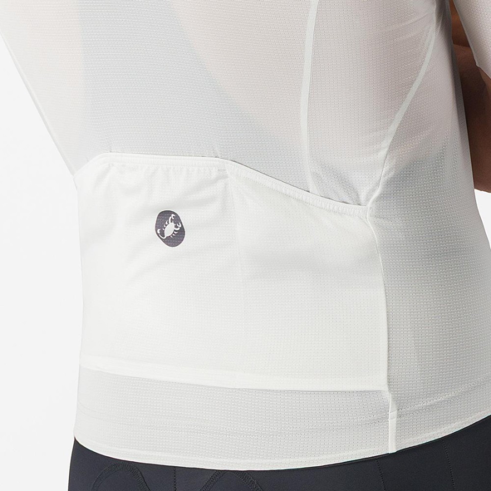 Maillot Corto Castelli Entrata Apex Hombre Blanco Marfil/Grey Smoky