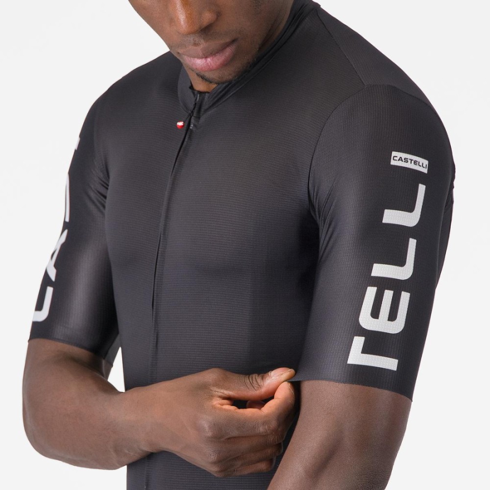 Maillot Corto Castelli Entrata Apex Hombre Negro/Blanco