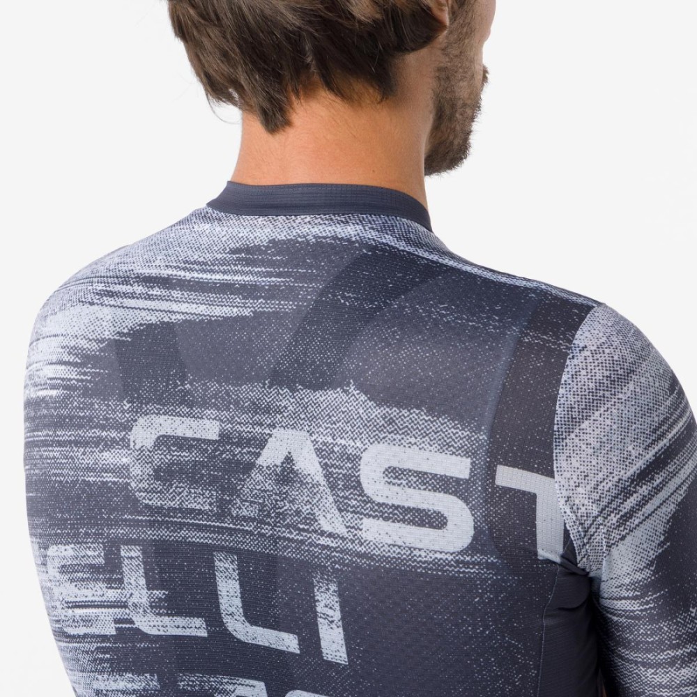 Maillot Corto Castelli Stratus Logo Hombre Azul
