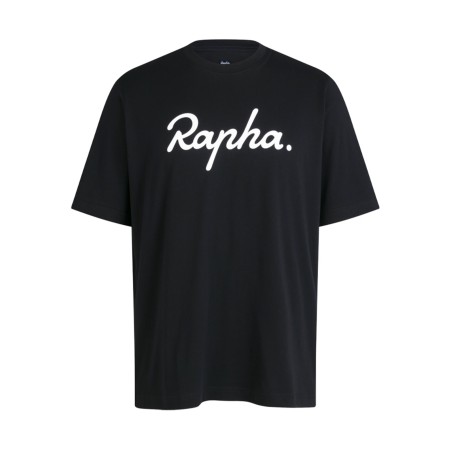 Camiseta Corta Rapha Hombre Logo Negro/Blanco