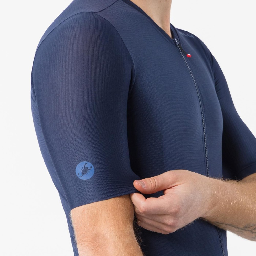 Maillot Corto Castelli Espresso 2 Hombre Azul Belgian