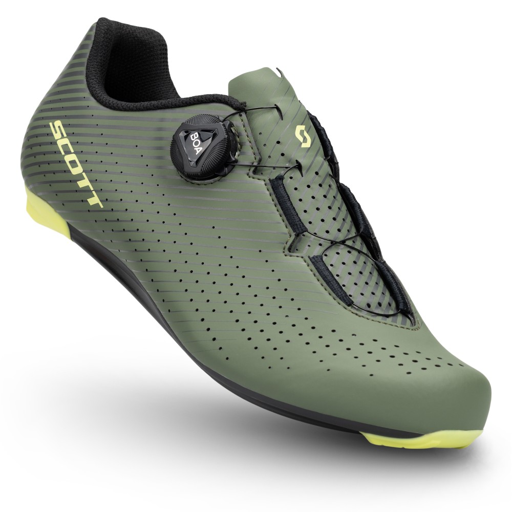 Zapatillas Scott Road Comp Olive Green/Yellow