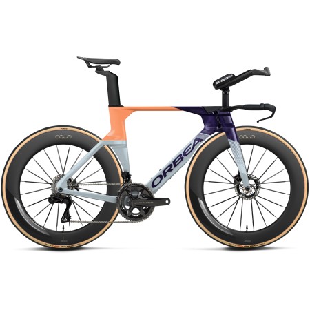 Bicicleta Orbea Ordu M10I LTD PWR UCI Halo Silver/Tanzanite/Orange Cloud 2027